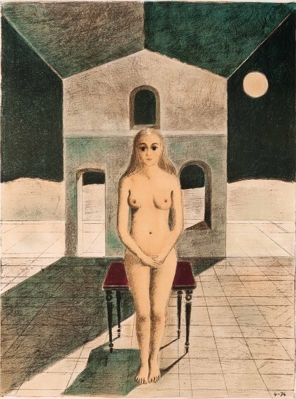 Paul Delvaux, ‘La voyante’, 1974, Print, Lithograph, Kunzt Gallery