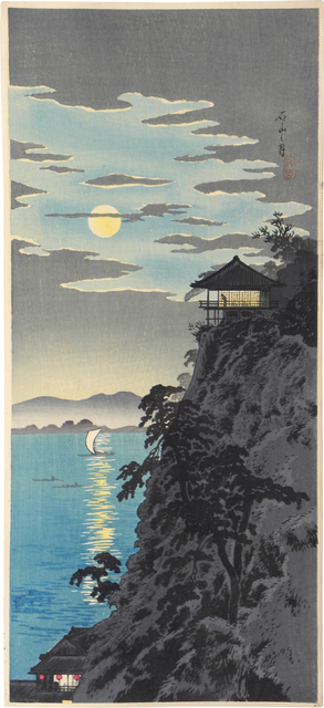 Hiroaki Takahashi (Shotei), ‘Moon at Ishiyama’, ca. 1924-27, Print, Woodblock print, Scholten Japanese Art