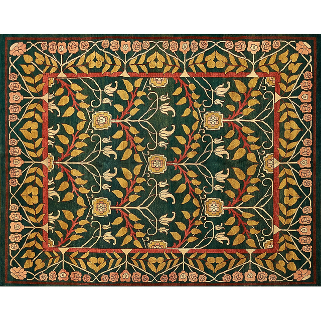 ‘Style Of William Morris, Contemporary Hand-Woven Wool Rug’, Rago/Wright