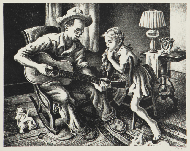 Thomas Hart Benton, ‘The Music Lesson’, 1943, John Moran Auctioneers