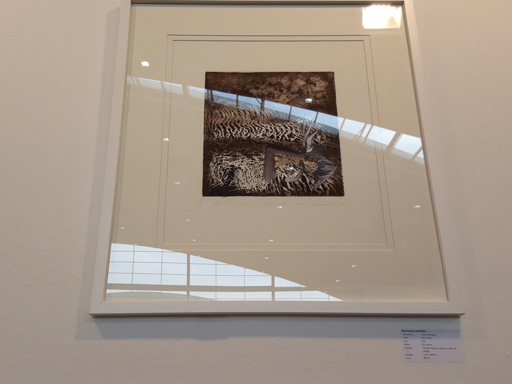For Special Exhibition Graphic Reproduction (curated contributions from the program of the exhibitors) on this year's art KARLSRUHE was selected work from sereis "War Tactics" (2017) by Greta Grendaitė and will be presented in Hall 1.
In her work of art the relevant theme is man and his environment and – the man in the environment. Greta’s graphic art can be defined as taming of the plane. For Special Exhibition Graphic Reproduction (curated contributions from the program of the exhibitors) on this year's art KARLSRUHE was selected work from sereis "War Tactics" (2017) by Greta Grendaitė and will be presented in Hall 1.
In her work of art the relevant theme is man and his environment and – the man in the environment. Greta’s graphic art can be defined as taming of the plane.