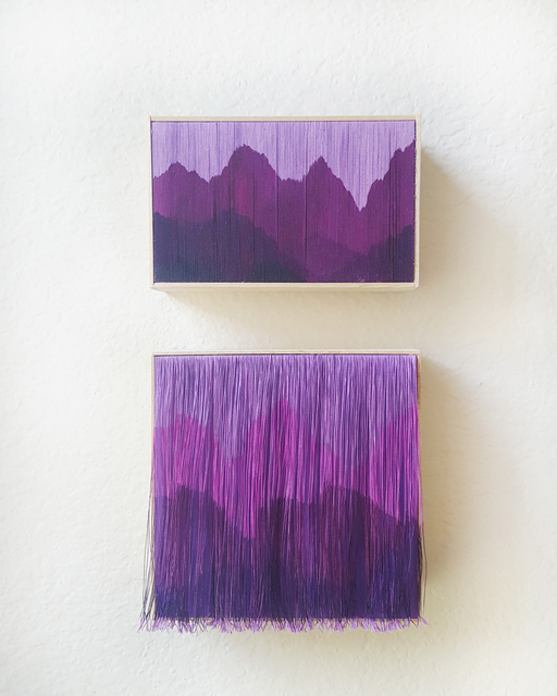Bumin Kim, ‘Purpureous nox’, 2016, Painting, Thread and acrylic on panel, Ro2 Art