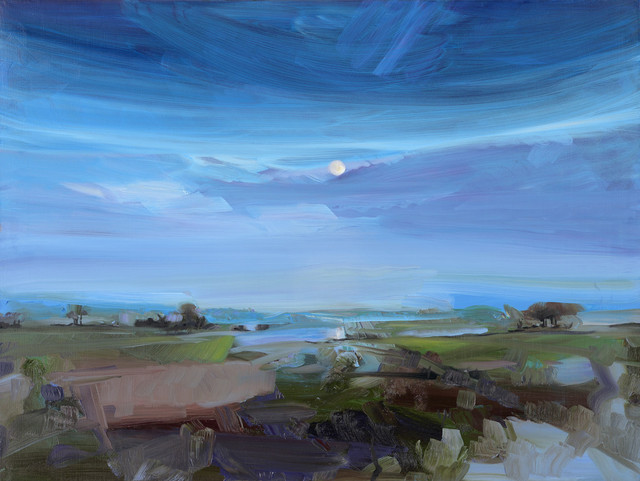 Simon Andrew, ‘Moon Rise Across Lake’, 2017, Wallace Galleries