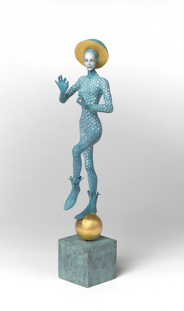 Cecilia Z. Miguez, ‘Dancer’, 2019, Sculpture, Gold leaf and oil paint on patinated bronze, Louis Stern Fine Arts