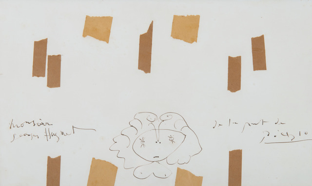Pablo Picasso, ‘Buste de femme’, 1945, Drawing, Collage or other Work on Paper, Ink and Kraft paper collage on paper, HELENE BAILLY GALLERY