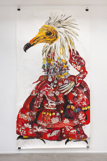 Charlotte Schleiffert, ‘Lady Gaga’, 2018, Drawing, Collage or other Work on Paper, Mixed techniques on paper, Akinci
