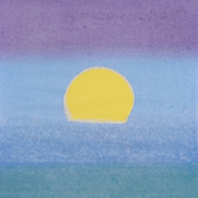 Andy Warhol, ‘Sunset (Unique) (Yellow/Blue/Green)’, 1972, Print, Screenprint on Paper, Revolver Gallery