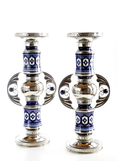 Jesus Guerrero Santos, ‘Pair of Handmade Candlesticks and Ceramica ’, 2019, Taller Guerrero Santos