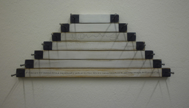 Hamish Fulton, ‘SEVEN PIECES OF WOOD FOR A SEVEN DAY WALK IN THE ROCKY MOUNTAINS OF ALBERTA. CANADA. AUTUMN. ’, 1978, espaivisor - Galería Visor