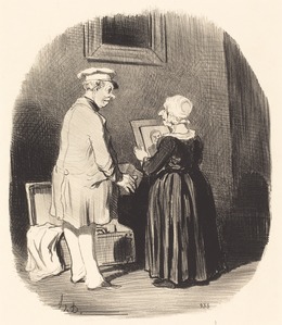 Honoré Daumier, ‘Tiens, ma femme, v'la mon portrait...’, 1846, National Gallery of Art, Washington, D.C.