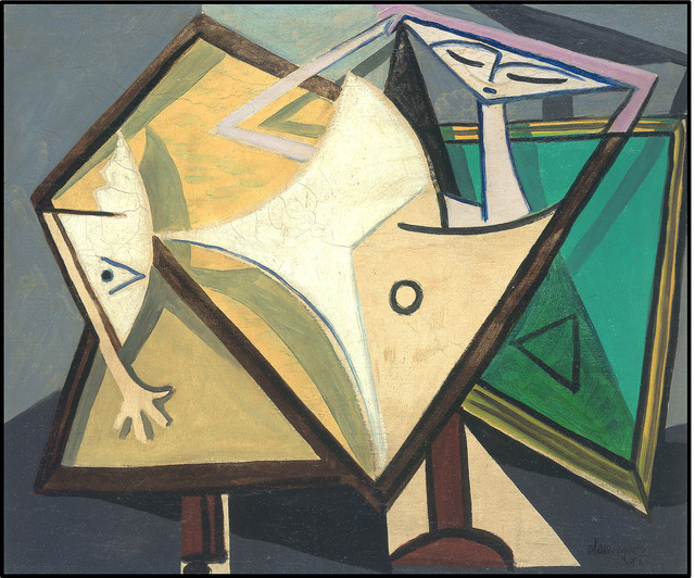 Óscar Domínguez, ‘Mujer acostada’, 1946, Painting, Oil on canvas, Galería Daniel Cardani