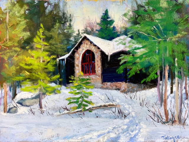 Takeyce Walter, ‘Day 1: Artist's Cottage at Santanoni’, February 2020, Painting, Pastels, Keene Arts