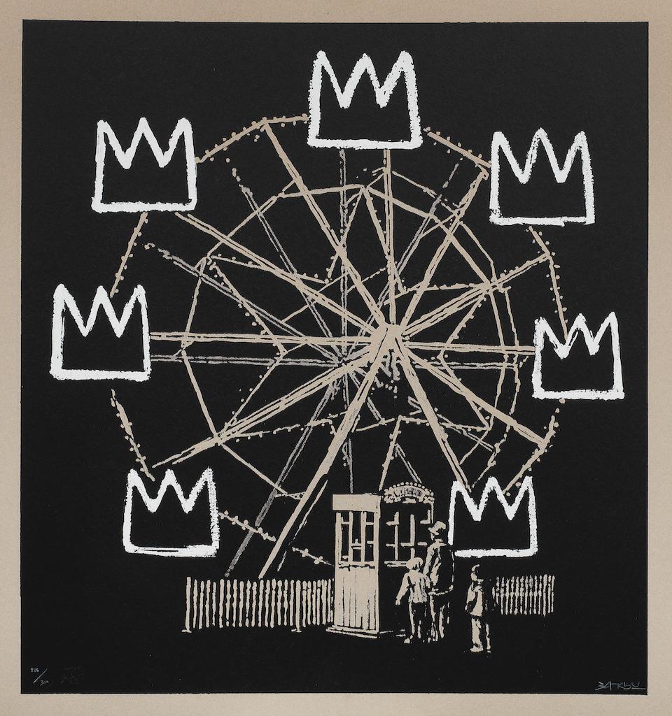 Banksy - Banksquiat (Grey)