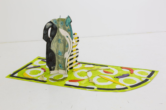 Betty Woodman, ‘Aztec Vase and Carpet #4’, 2012, Nina Johnson