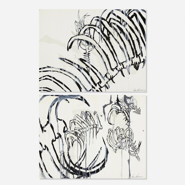 Tania Bruguera, ‘Untitled (two works)’, 1995, Painting, Gouache, ink, oil, and sand on paper, Rago/Wright