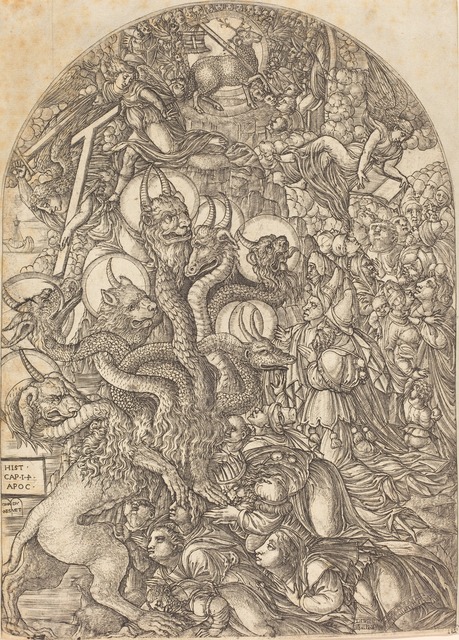 Jean Duvet | The Beast with Seven Heads and Ten Horns (1546/1556) | Artsy