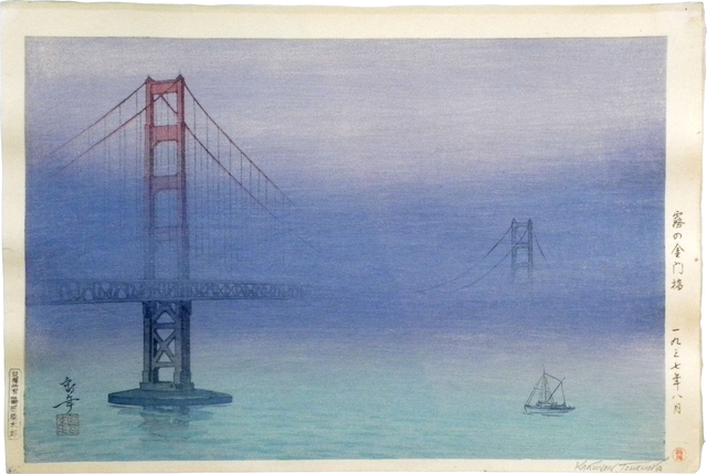 Kakunen Tsuruoka, ‘Golden Gate Bridge in Fog ’, 1937, Scholten Japanese Art