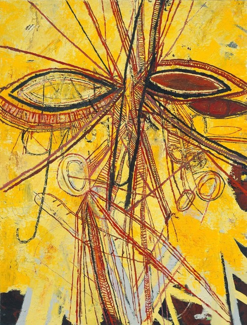 Mark Grotjahn, ‘Untitled (Yellow Face 774)’, 2007-2008, Painting, Oil on cardboard mounted on linen, Gagosian