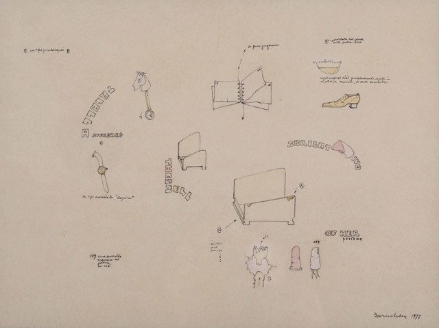 Gianfranco Baruchello, ‘Tipo per subacquei’, 1977, Drawing, Collage or other Work on Paper, Pencil on paper, Cambi