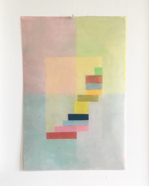 Vicki Sher, ‘Mountain Out The Window ’, 2018, Painting, Oil pastel and pencil on drafting film, FROSCH&CO