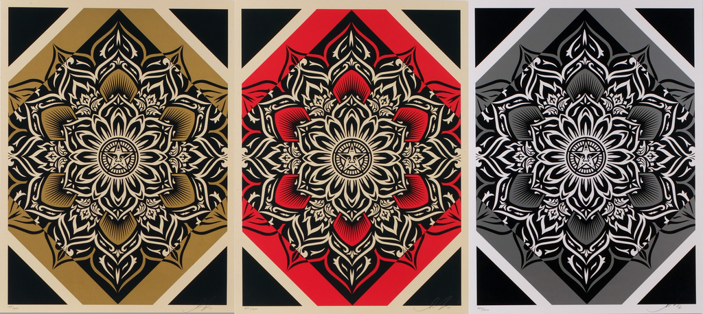Lotus Diamond, Set of 3 Prints by Shepard Fairey