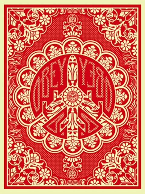 Shepard Fairey (OBEY), ‘Peace Bomber Red’, 2008, Gregg Shienbaum Fine Art