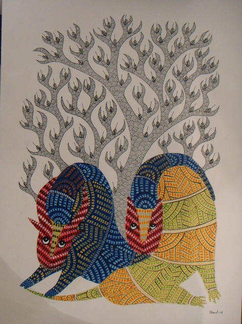 Dhavat Singh, ‘Untitled ’, 2018, Painting, Acrylic & pen and ink paper, Arushi Arts