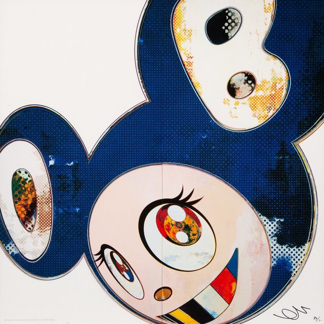 Takashi Murakami, ‘And Then x6 Blue’, 2013, Print, Offset lithograph in colors on smooth wove paper, Heritage Auctions