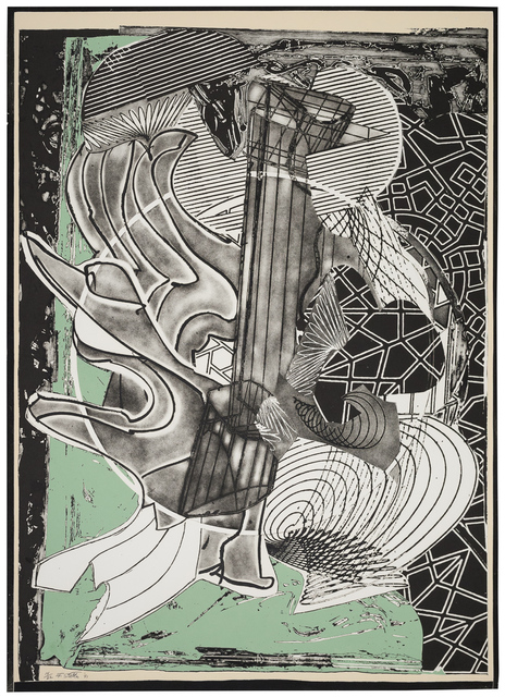 Frank Stella, ‘The Fossil Whale ’, 1991, Print, Etching aquatint, relief, Carborundum on white TGL handmade paper, Anders Wahlstedt Fine Art