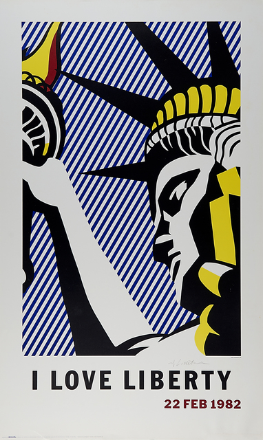 Roy Lichtenstein, ‘I Love Liberty’, 1982, Print, Offset lithograph in colors, Rago/Wright