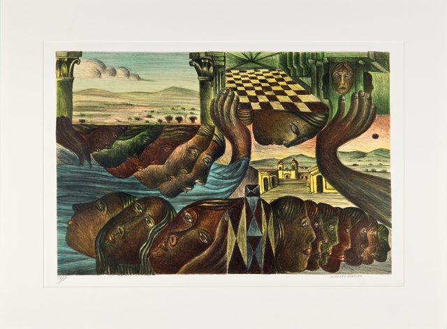 Rodolfo Morales, ‘Tus Brazos son mi Fuerza’, 1997, Print, Lithograph, Ruiz-Healy Art