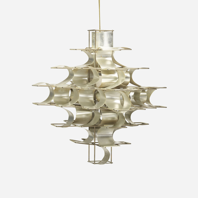 Max Sauze, ‘chandelier’, c. 1970, Design/Decorative Art, Aluminum, zinc-plated steel, Rago/Wright