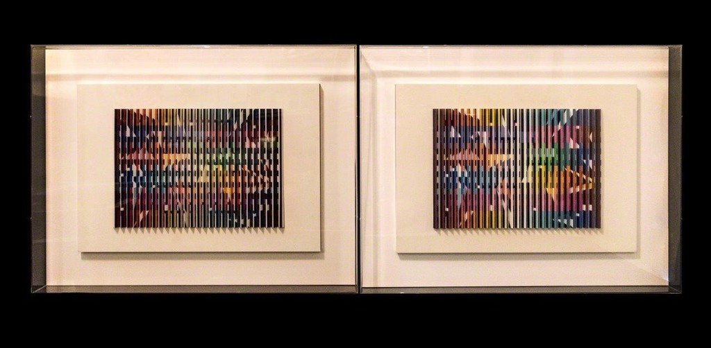 Yaacov Agam, Day and Night, Polymorph, 48 x 70 x 5 cm each Yaacov Agam, Day and Night, Polymorph, 48 x 70 x 5 cm each