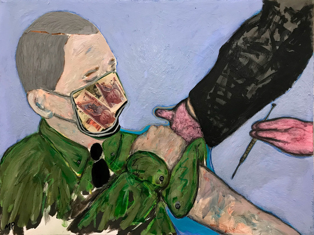 Morrison Pierce, ‘Shot Heard Around the World’, 2021, Painting, Acrylic on canvas, McVarish Gallery