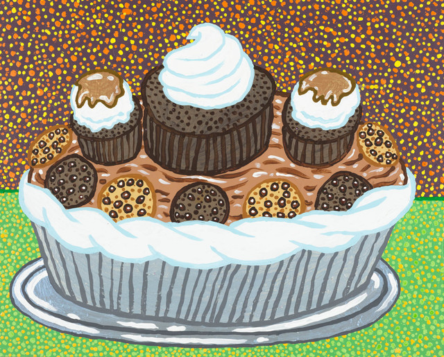 Yukari Sakura, ‘Takahata's Chocolate Grace Firefly Cookie Cream Pie’, 2019, Painting, Acrylic on particle board, Creativity Explored