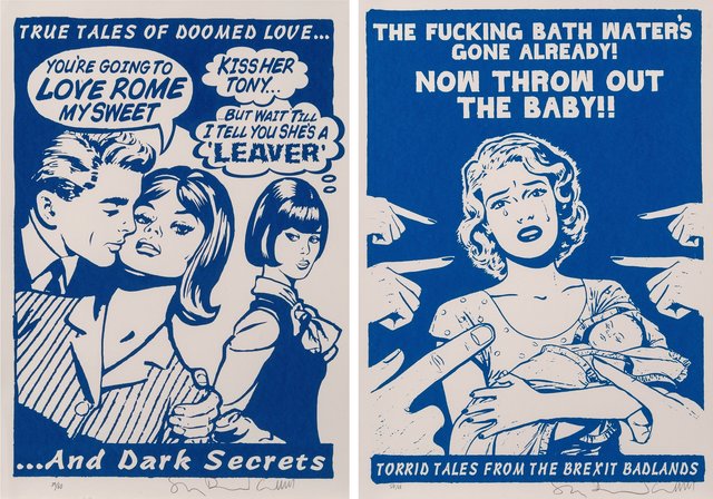 Stanley Donwood 直筆サイン シルクスクリーン THE SMILE Wall of Eyes Ltd Ed RARE Silktouch Litho Art Print by