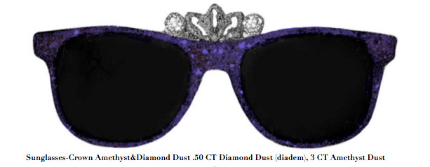 Stacy Engman, ‘Sunglasses-Crown Amethyst&Diamond Dust .50 CT Diamond Dust (diadem), 3 CT Amethyst Dust’, 2019, Mixed Media, ART CAPSUL