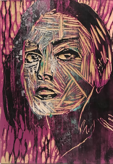 Katya Zvereva, ‘Jean ’, 2019, Painting, Ink, acrylic on wood carving, The Untitled Space