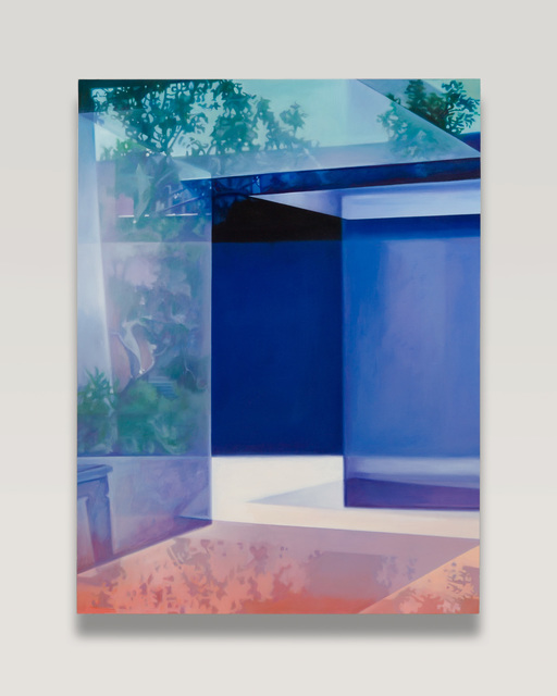 Patti Oleon, ‘Upside-Down Lobby’, 2018, Painting, Oil on panel, Edward Cella Art and Architecture