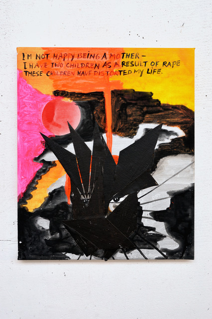 Charlotte Schleiffert, ‘I'm not happy being a mother...’, 2013, Painting, Mixed media on canvas, Akinci