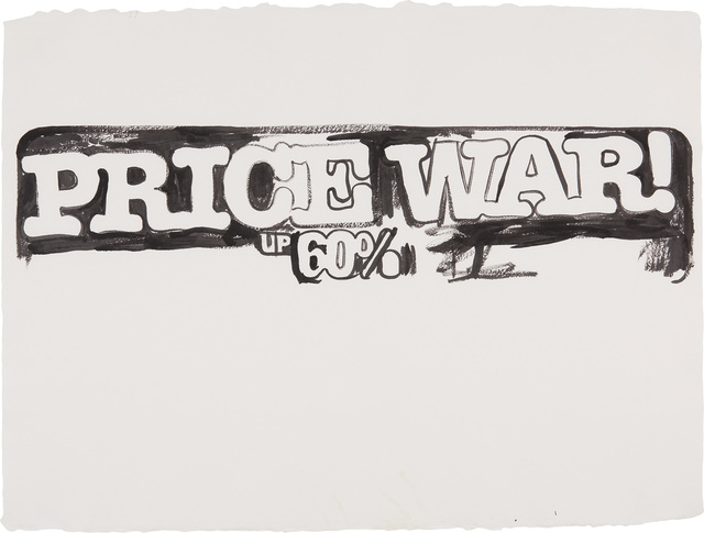 Andy Warhol, ‘Price War’, 1985-1986, Drawing, Collage or other Work on Paper, Synthetic polymer paint on HMP paper, Phillips