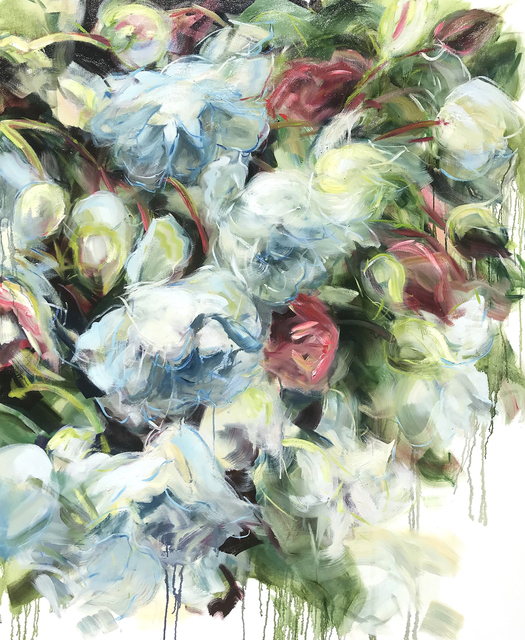 Jamie Evrard, ‘White Roses Falling’, 2019, Bau-Xi Gallery