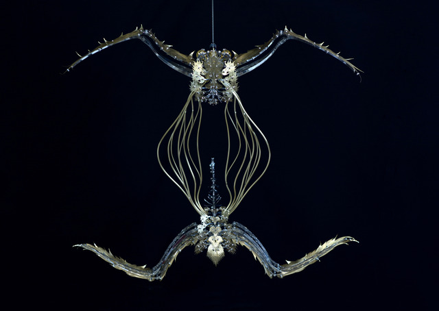 U-Ram Choe, ‘Unicus - Cavum ad initium’, 2011, Sculpture, Brass, steel, motor, gears, CPU board, bitforms gallery