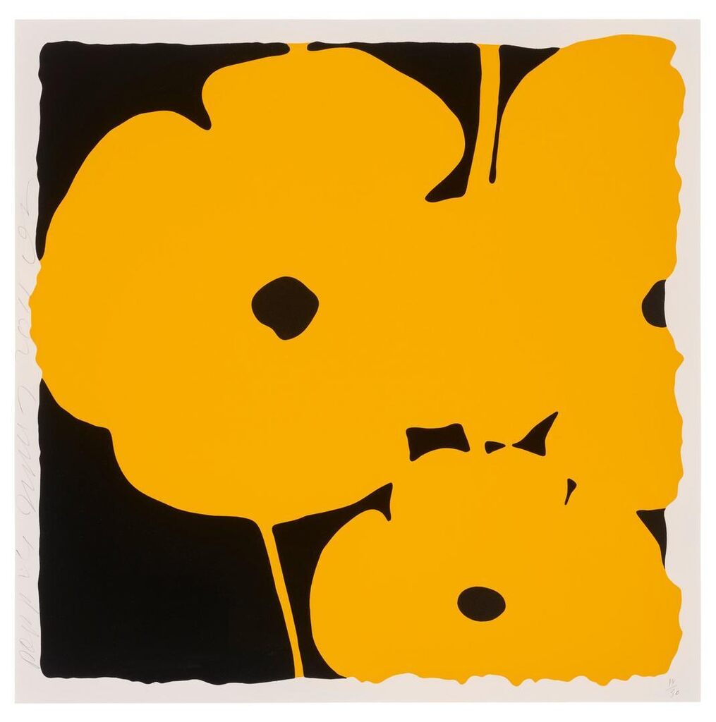 Donald Sultan - Poppies, June 7, 2011 (Yellow), from Six Poppies