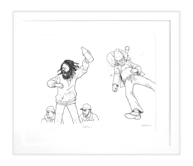 Todd Francis, ‘“VAGRANT ALL STARS” PITCHER/ THIRD BASE DRAWING’, Subliminal Projects
