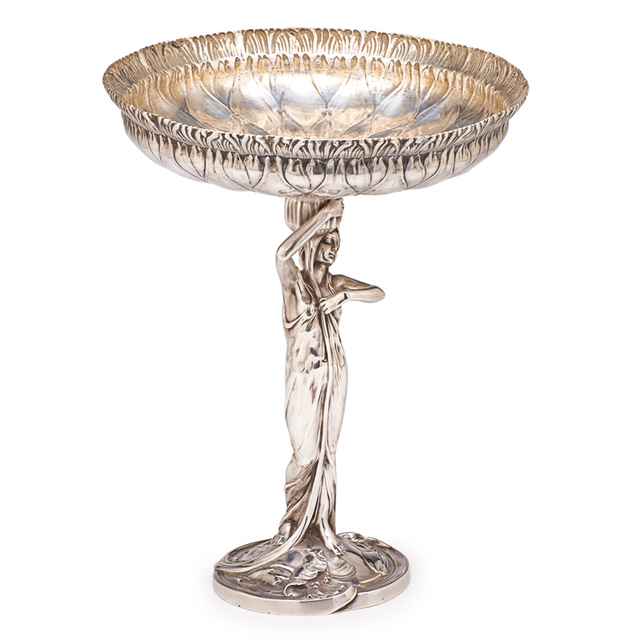 ‘Art Nouveau Figural Compote, Germany’, ca. 1900, Rago/Wright