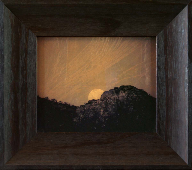 Kate Breakey, ‘Full Moon Setting’, ca. 2015-2018, Photography, Gold Leaf, Archival Pigment Print, Glass, photo-eye Gallery