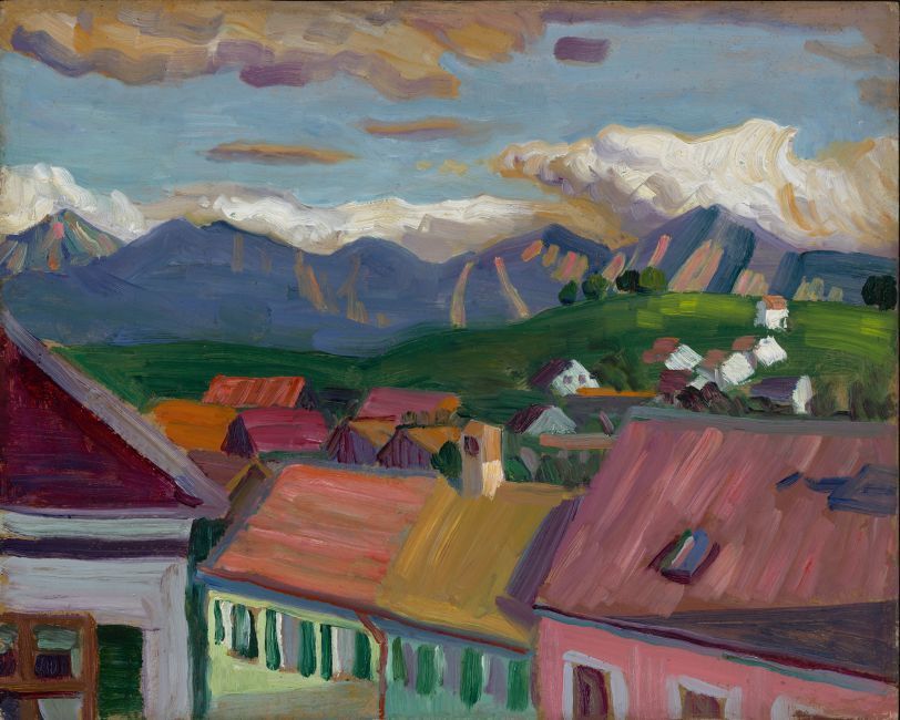 Gabriele Münter
Vom Griesbräu-Fenster, 1908
From the Griesbräu Window
Oil on cardboard, 33 x 40.1 cm
Gabriele Münter- und Johannes Eichner-Stiftung, Munich
© Gabriele Münter- und Johannes Eichner-Stiftung, Munich / VISDA 2018
Photo: Städtische Galerie im Lenbachhaus und Kunstbau München
Gabriele Münter
Vom Griesbräu-Fenster, 1908
From the Griesbräu Window
Oil on cardboard, 33 x 40.1 cm
Gabriele Münter- und Johannes Eichner-Stiftung, Munich
© Gabriele Münter- und Johannes Eichner-Stiftung, Munich / VISDA 2018
Photo: Städtische Galerie im Lenbachhaus und Kunstbau München