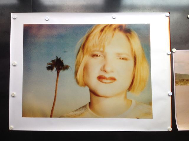 Stefanie Schneider, ‘Kirsten Red Lips (California Bluescreen)’, 1997, Photography, Analog C-Print, hand-printed by the artist on Fuji Crystal Archive Paper, based on a Polaroid, not mounted, Instantdreams