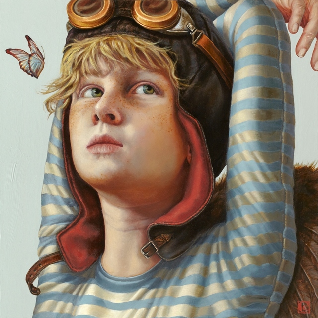 Claudia Giraudo, ‘DEPARTURES Young Aviator, Atto I ’, 2018, Painting, Oil on canvas, Italian Fine Art Gallery
